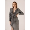 Srebrna sukienka cekinowa Shinny