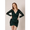 Zielona sukienka cekinowa Glam