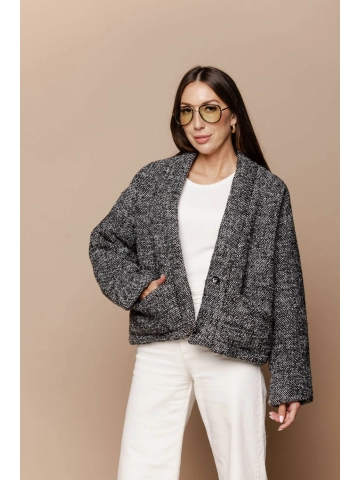 Siwa krótka kurtka Samanta