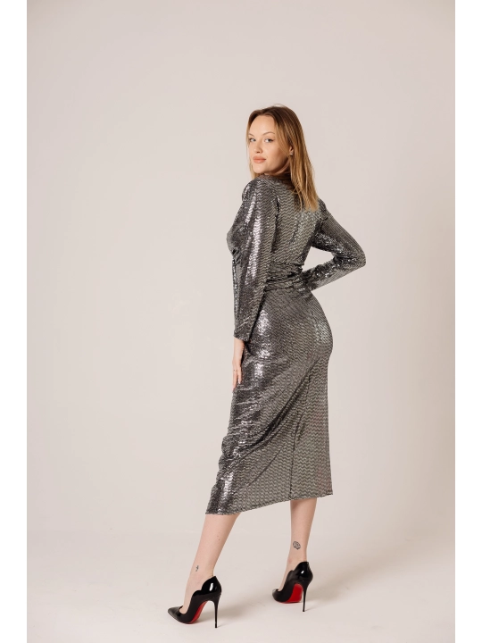 Srebrna sukienka cekinowa Shinny