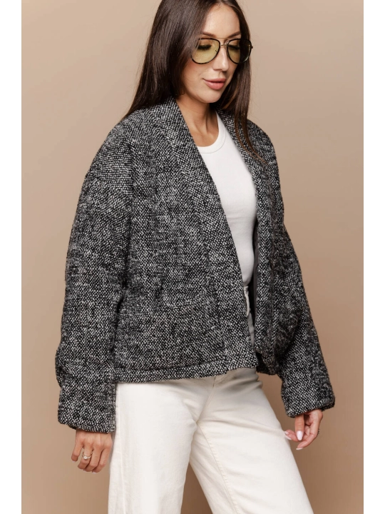 Siwa krótka kurtka Samanta